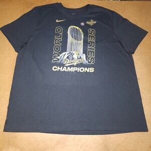 Nike Los Angeles Dodgers 2025 World Series Raise The Trophy T-Shirt Mens 2XL